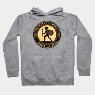 Spartan Warrior Motivation Trample The Weak Hurdle The Dead Hoodie